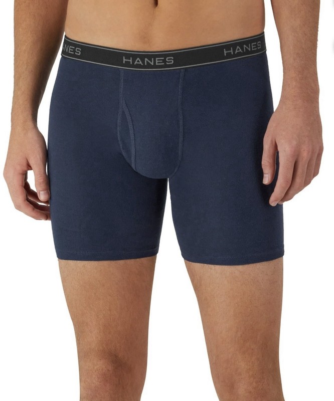 10-Pack HANES Men’s XL Boxer Briefs Tagless Comfort Flex Waistband Solid Colors gallery