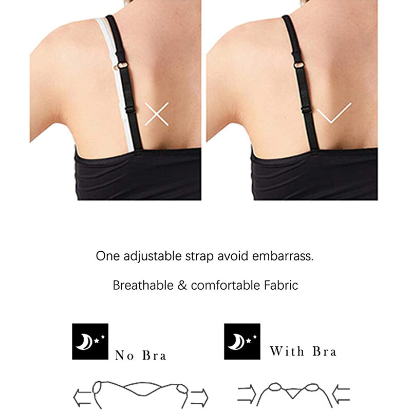 Women Swing Flowy Cami Built in Pad Bra Spaghetti Strap Tank Tops Vest Plus Size gallery