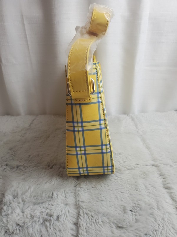 NWT Clueless Movie Yellow & Blue Plaid Ladies Purse Handbag 90s Style Retro FLAW gallery