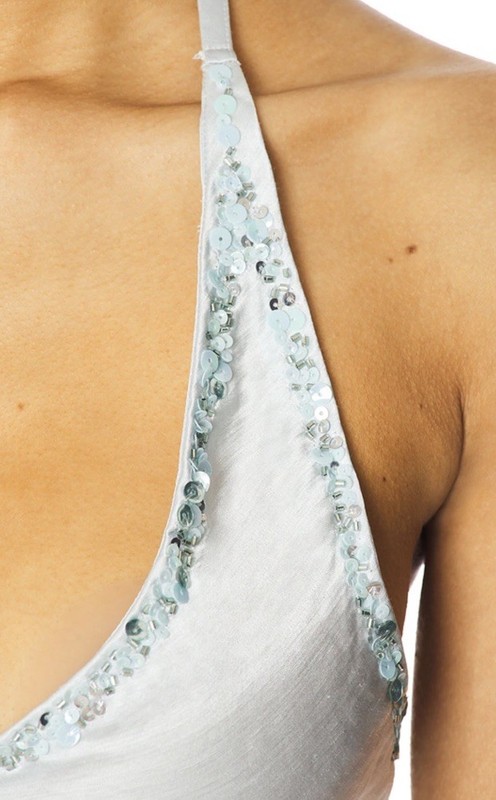NWT! ASTA RESORT x REVOLVE Marina Hand Beaded Top in Ice Blue Small $300!! gallery