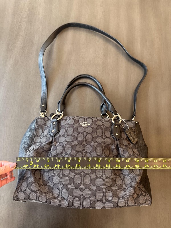 Coach Signature Avary Satchel Womens Medium Black Leather Crossbody Shoulder Bag gallery