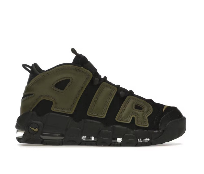 NIKE AIR MORE UPTEMPO 96 ROUGH GREEN-BLACK-PILGRIM MENS SZ 9.5