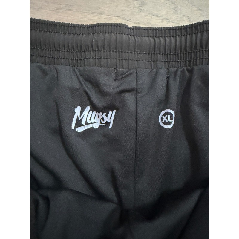 Mugsy Mens XL Black Performance Shorts Elastic Drawstring Liner Gym Swim gallery