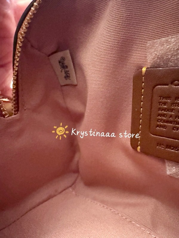 Coach Mini Rowan Crossbody Bag In Signature With Charms in Powder Pink CEK79 gallery