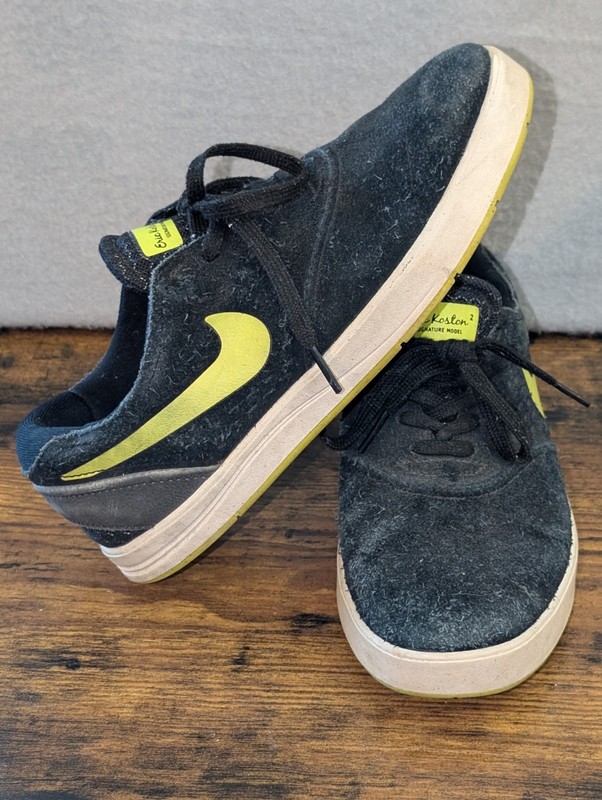 Nike SB Mens 6 Eric Koston 2 Signature Skate Shoe Blue Yellow Sneakers Suede