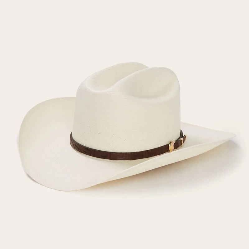 Stetson® 1000X Evilla De Oro Natural Straw Hat 3 1/2″ Brim Profile 28