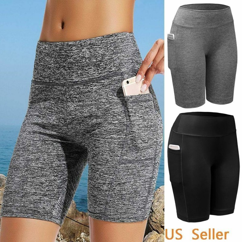 Stretch Shorts Women Bike Yoga Gym Athletic Workout Volleyball Tight Leggings US gallery