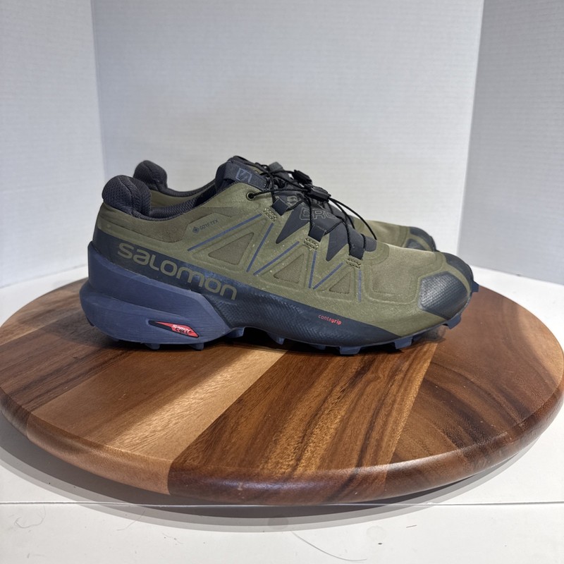 Salomon Speedcross 5 Wide Shoes Olive Green Trail Men’s Size 10