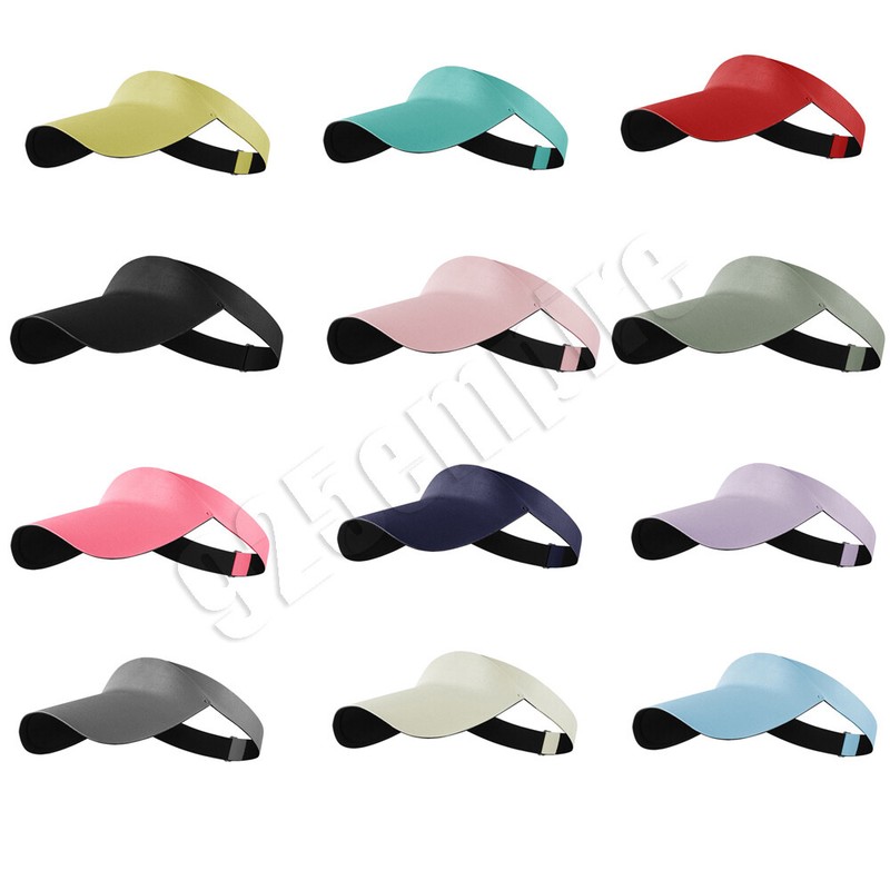 Men Women Seamless Neoprene Sun Visor Hat Foldable Elastic Band for Running Golf