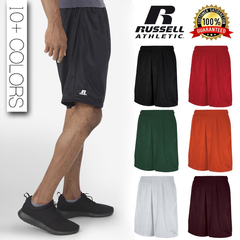 Russell Athletic 651AFM 9 Tricot Mesh Pocketed Polyester Shorts