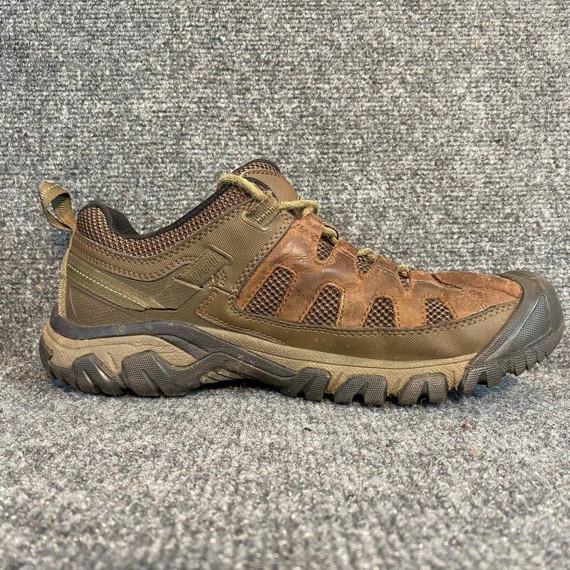 KEEN Targhee Vent Breathable Hiking Shoes Low Brown Leather Trail Mens Size 11 M gallery