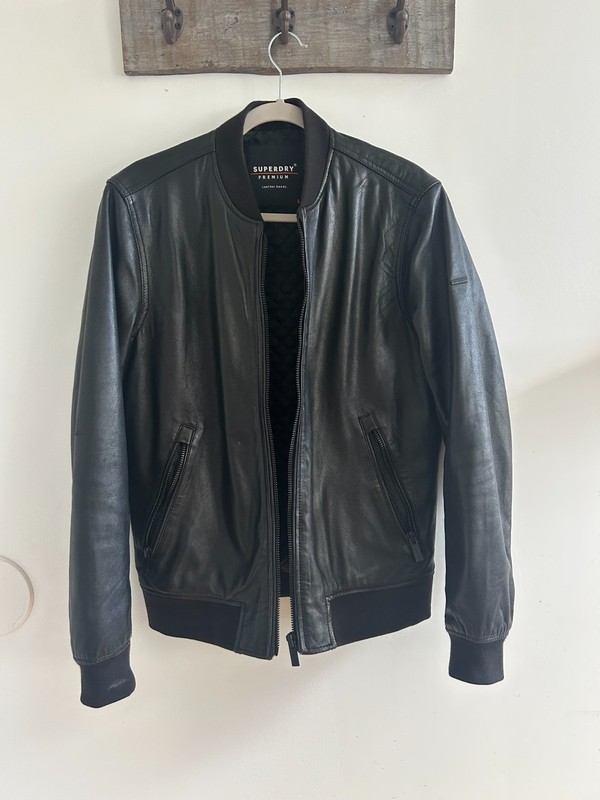 superdry leather jacket men