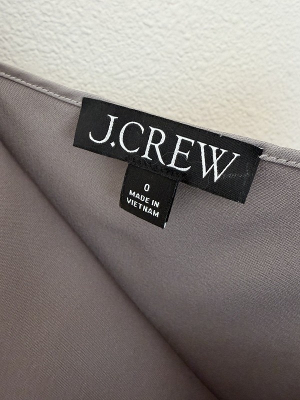 J.CREW Gwyneth Silver Gray Satin Slip Dress Sz 0 XS EUC Quiet Lux 90s Minimalism gallery