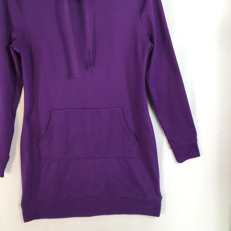 Fabletics Dress Womens Medium Purple Yukon Hoodie Fleece Kangaroo Pocket Sporty gallery