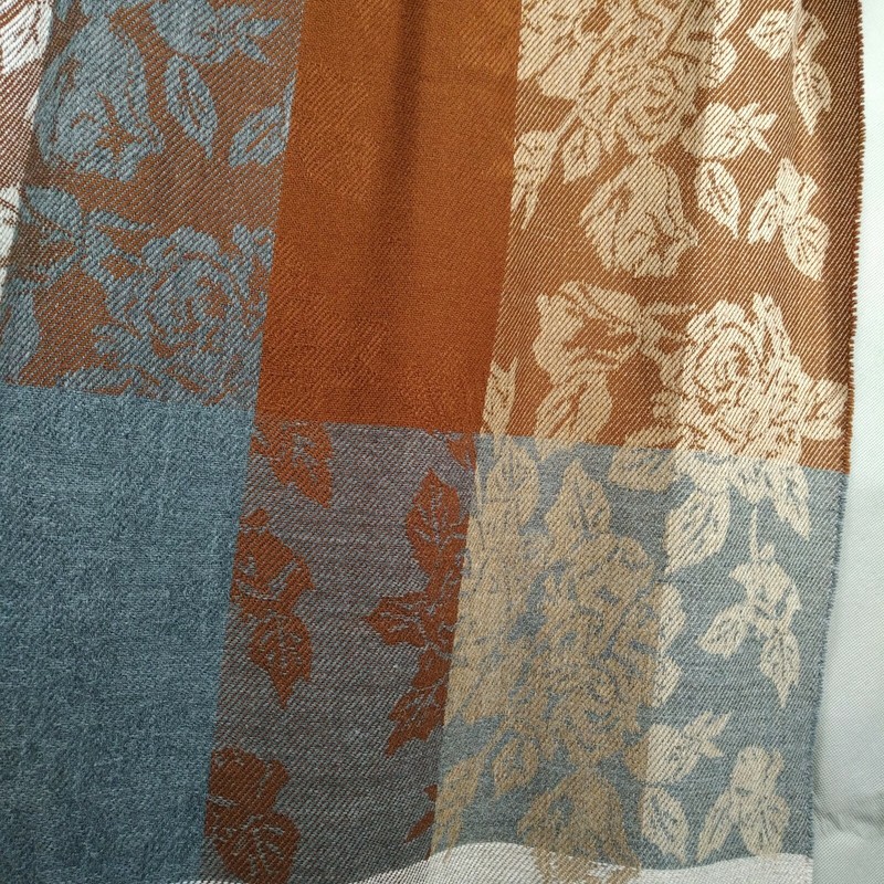 Vintage 90s Liz Claiborne Floral Scarf 75"x22" Rectangular Retro Made in France gallery