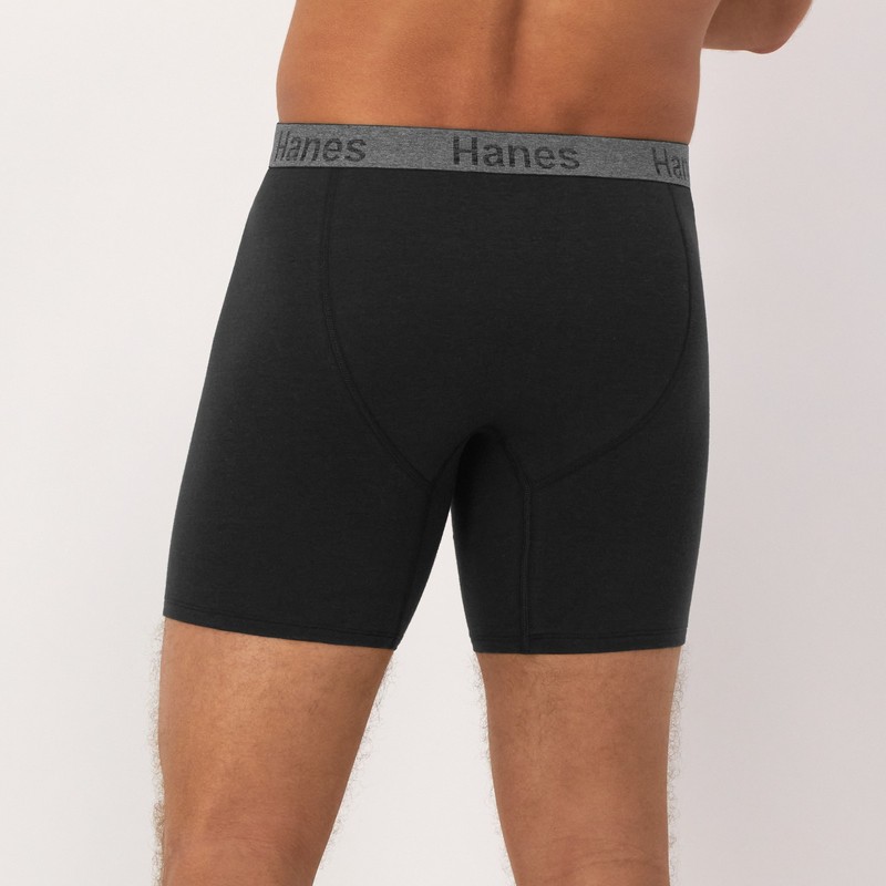 Hanes Men's 3-Pack Comfort Flex Boxer Briefs Fit Ultra Soft Cotton Stretch Wick gallery