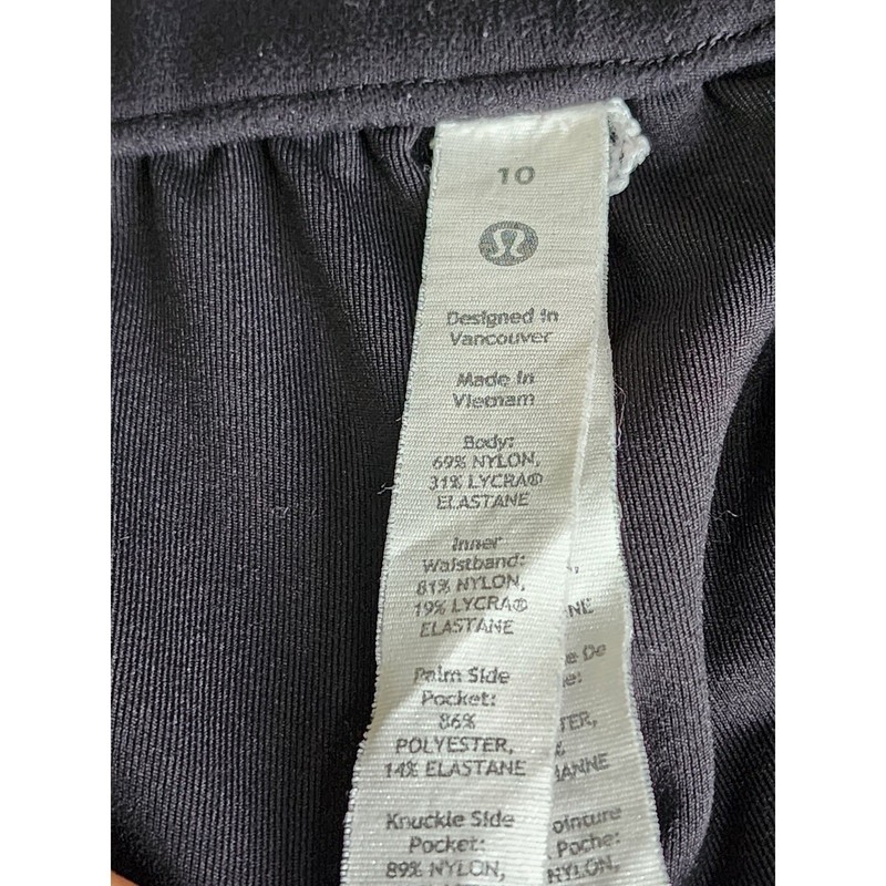 Lululemon Keep Moving 7/8 High Rise Pant Black Luxtreme LW5DCFS Size 10 gallery