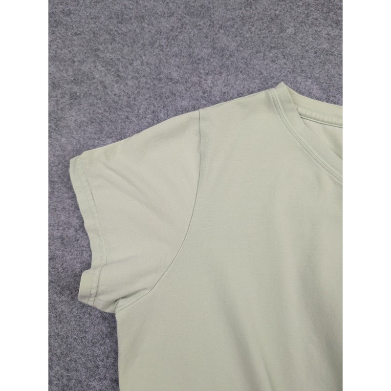 Columbia Womens Sage Green V-Neck Short Sleeve Organic Cotton T-Shirt AL6255 L gallery