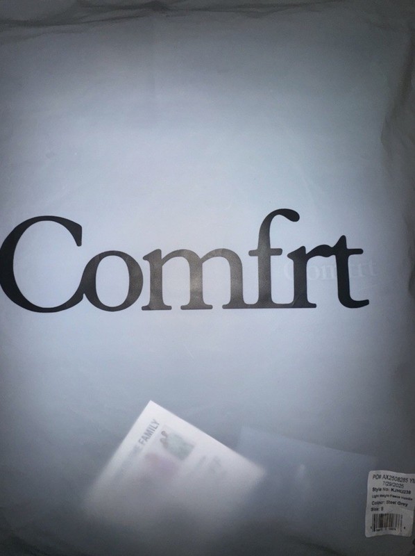 COMFRT Halo Lightweight Crop Hoodie in Steel Grey - Size Small gallery