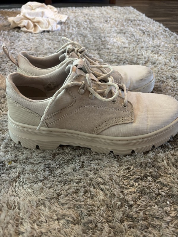 Dr Martens Men's US 10 Reeder Off White Reeder Suede & Poly Utility Ripstop Shoe gallery