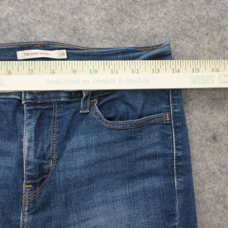 Levi's Jeans Women's 710 Super Skinny Blue Wash W29 L30 Stretch Denim gallery