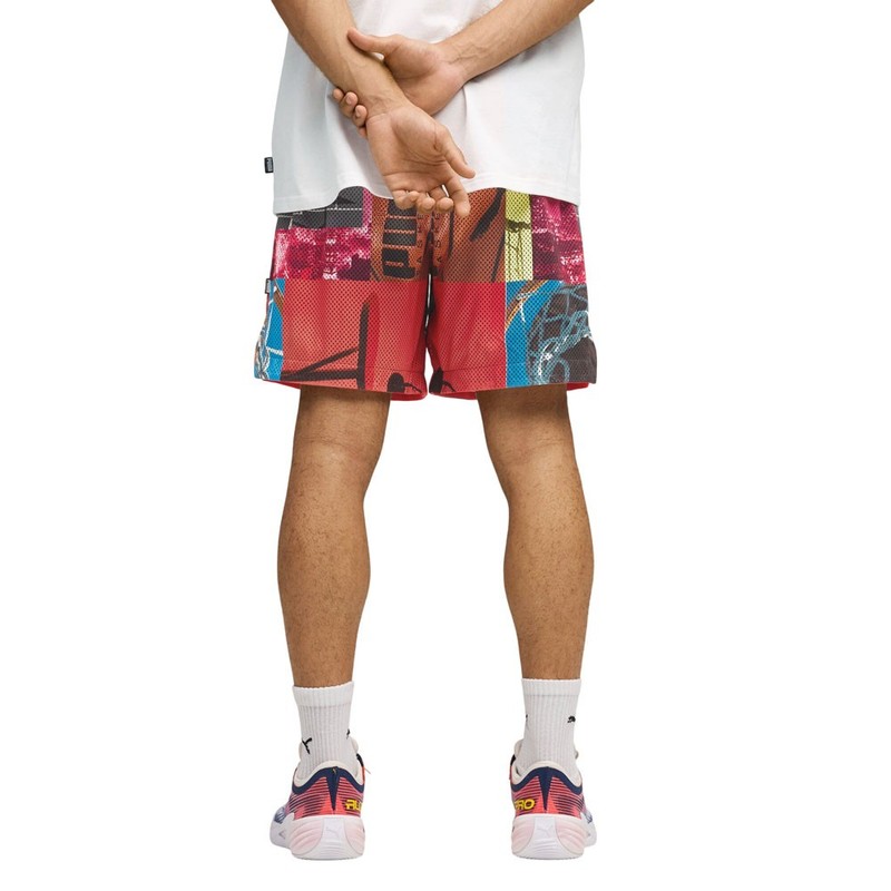 PUMA Hooptopia Reversible 7 Inch Athletic Shorts Mens Black Casual Athletic Bott gallery