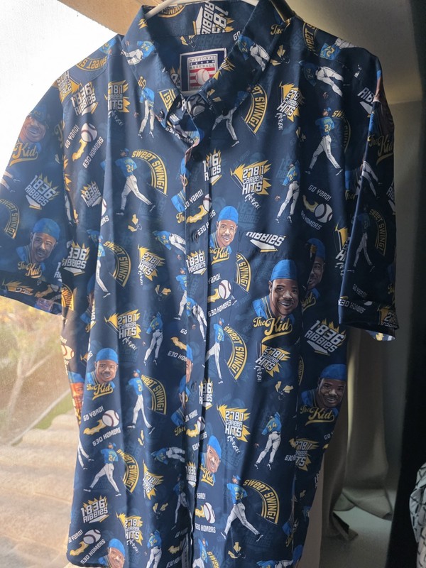 RSVLTS MLB Ken Griffey Jr Hall of Fame Collection XL Button Up Short Sleeve EUC