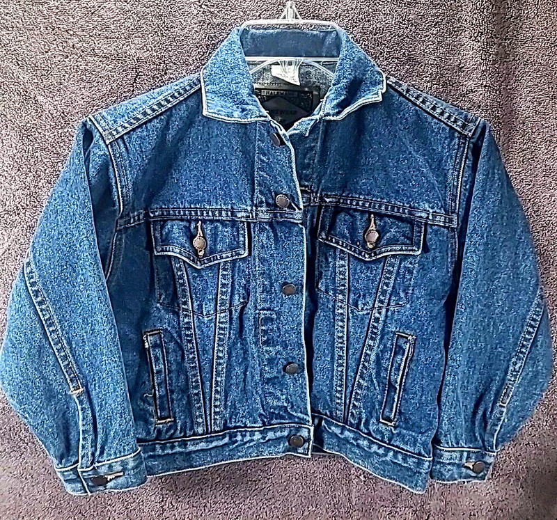 KIDS DENIM JACKET SIZE 6 HALEMAN JEANSWEAR BLUE TRUCKER BOYS GIRLS POCKETS