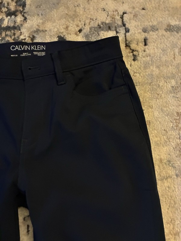 Calvin Klein Men's Tech Active Stretch Pants Navy Blue Slim Fit 30x32 gallery