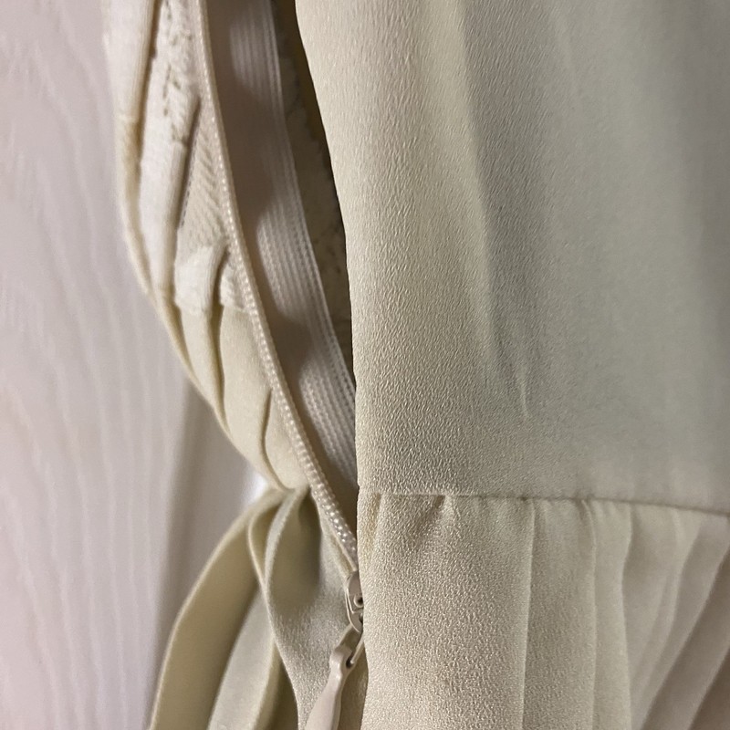 Pins and Needles Crochet Tank Top CS Peplum Accordion Beige Ruffle Layer BalletC gallery
