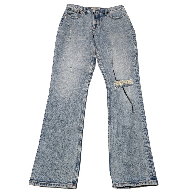 Abercrombie & Fitch The 90s Skinny High Rise Distressed Blue Jeans 32 14R