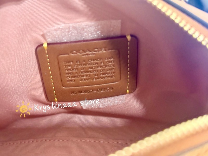 Coach Mini Rowan Crossbody Bag In Signature With Charms in Powder Pink CEK79 gallery