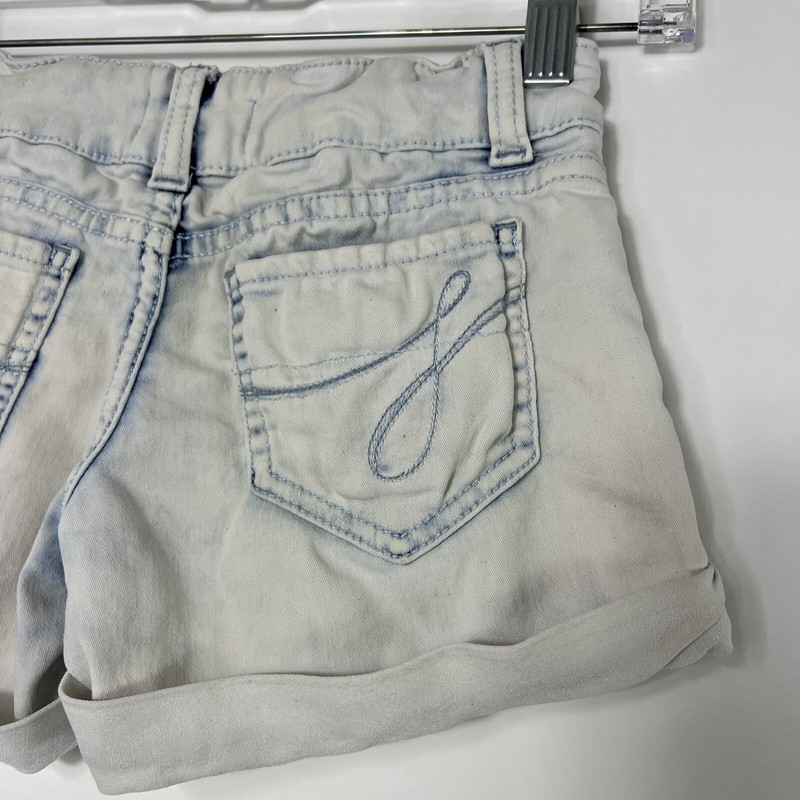 Jordache Jean Shorts Youth Size 6 Acid Wash Denim Adjustable Waist Stretch gallery