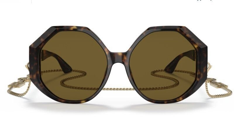 VERSACE VE4395 534673 Havana Square Women's 59 mm Sunglasses gallery