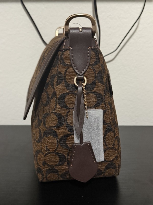 Coach CCe58 Etta Flap Shoulder Bag in Signature Chenille FREE SHIPPING USA gallery
