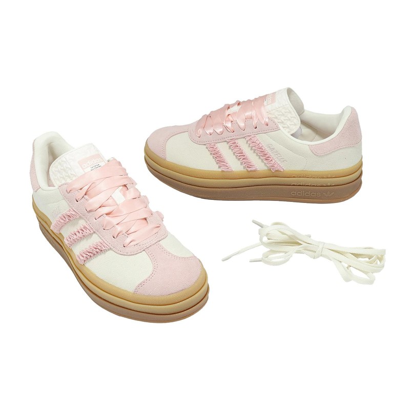 adidas Originals Gazelle Bold W Pink Ruffle Lace Women Platform Casual JR8374 gallery