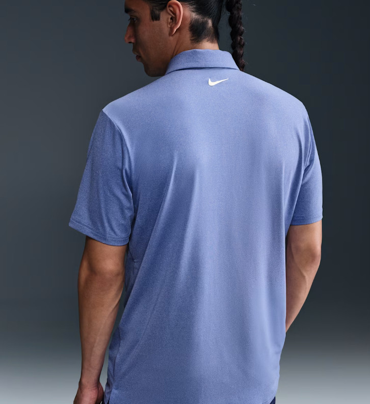 Nike Tour Men's Dri-FIT Heathered Golf Polo Astronomy Blue Pale Ivory FZ7473 490 gallery