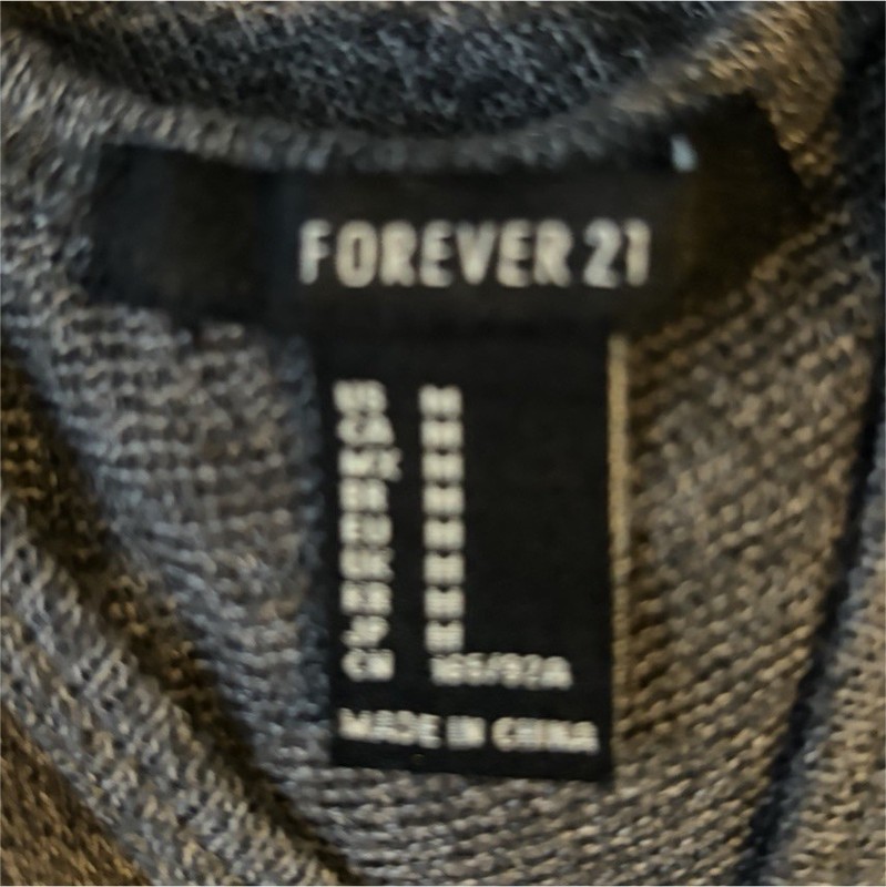 Forever 21 Gray Adios Graphic Scoop Neck Knit Sleeveless Tank Top Women’s M