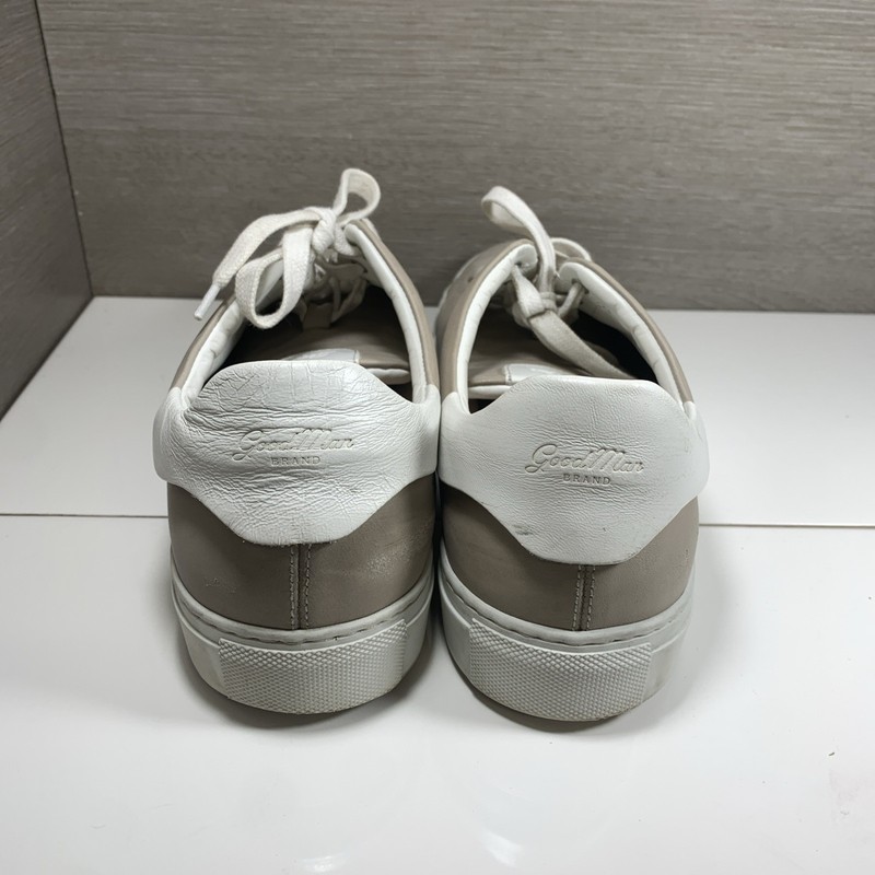 Good Man Edge Lo-Top Sneakers Beige Leather Casual Shoes US Sz 10 Made in Italy gallery