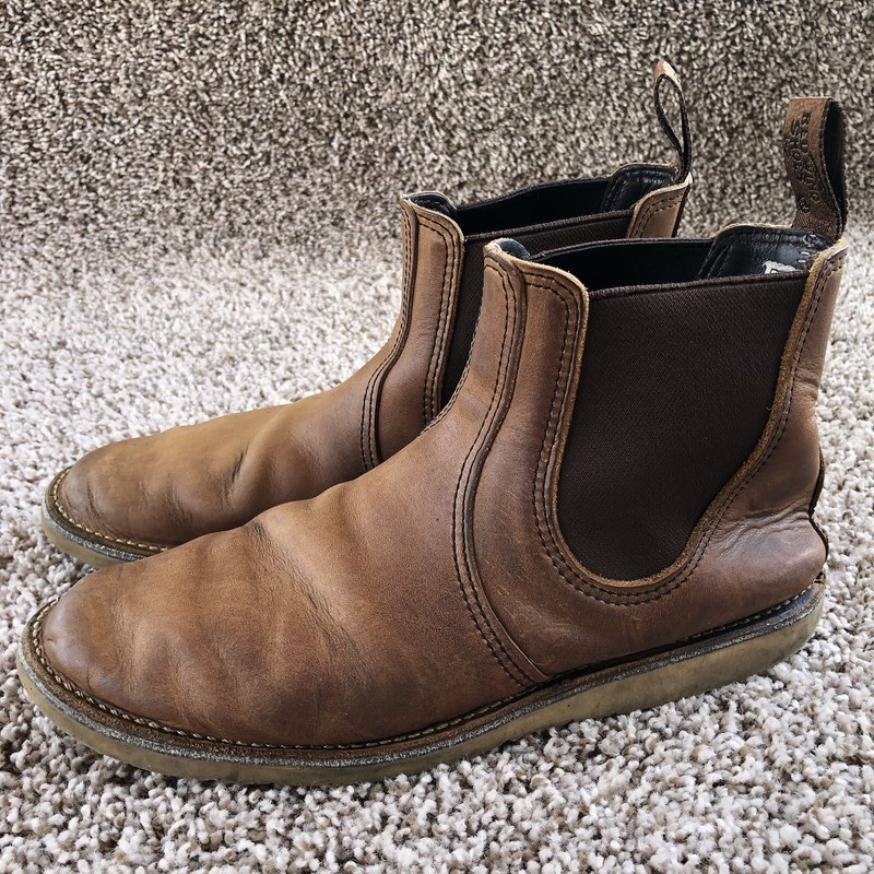 Red Wing Heritage Weekender Chelsea Boots Sz 9 D Copper Rough Tough Leather 3311