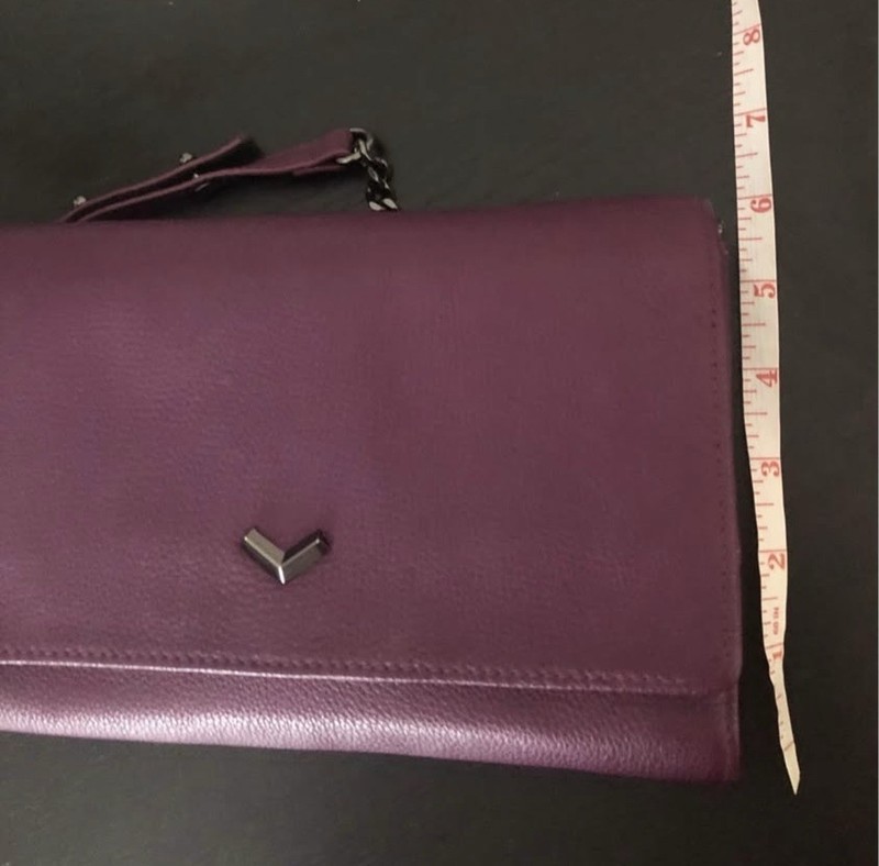 Purple Small Crossbody Clutch Purse w/ Chain & Detachable Strap, Magnetic gallery