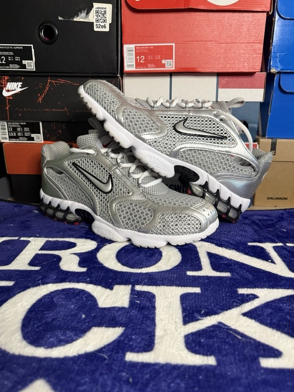 Size 12 – Nike Zoom Spiridon Caged 2 Metallic Silver