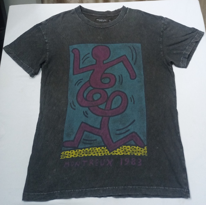 Abercrombie Fitch Keith Haring Montreux 1983 Graphic Tee L Ripple Junction Art