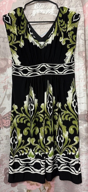SANDRA DARREN Women’s Sz 6 Petite V Neck Empire Waist Lined Sleeveless Dress