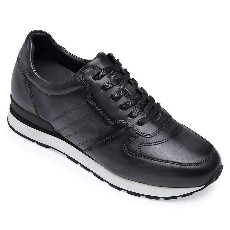 US7 CHAMARIPA 8cm/3.15″ Elevator Shoes Men Black Sneaker Height Increase Shoes