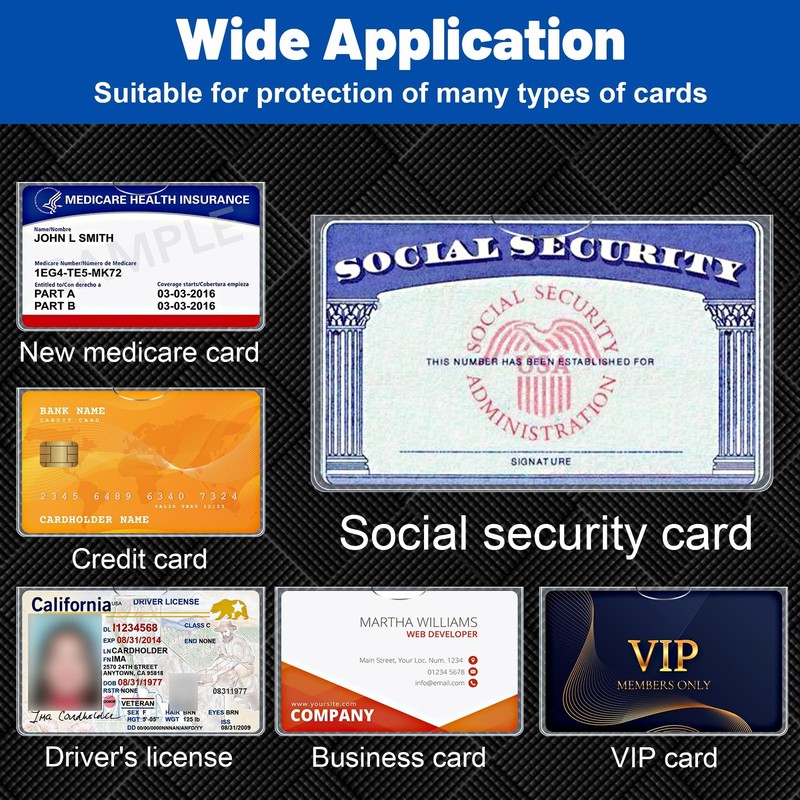 Card Protector Sleeves 6 Pack 31Mil SSN New Medicare Credit Card Holder gallery
