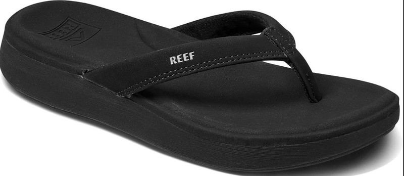 Reef Cushion Cloud Women’s 7 Flip Flop Soft Molded Footbed Arch Support Black