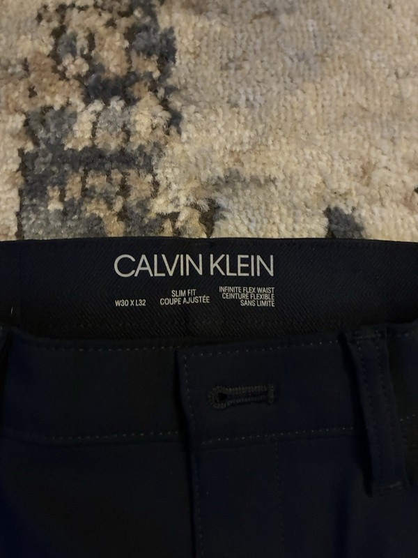 Calvin Klein Men's Tech Active Stretch Pants Navy Blue Slim Fit 30x32 gallery