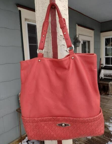 Elliott Lucca Cartagena cayenne Leather Handbag Purse Tote - Wow!