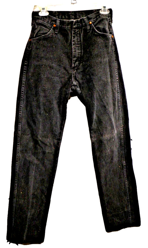 Vintage Wrangler Black Denim Jeans 13MBKG Size 11 30.5″W x 33″ Inseam